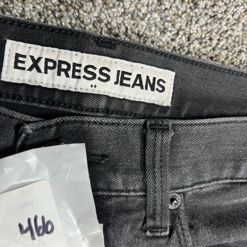 Express Jeans Mens 32x32 Black Rocco Slim‎ Straight Dark Wash Stretch Denim